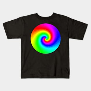 Colourful Tie Dye Rainbow Swirl Summer Pattern Kids T-Shirt